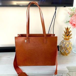 BEIS Mini Work Tote Croc